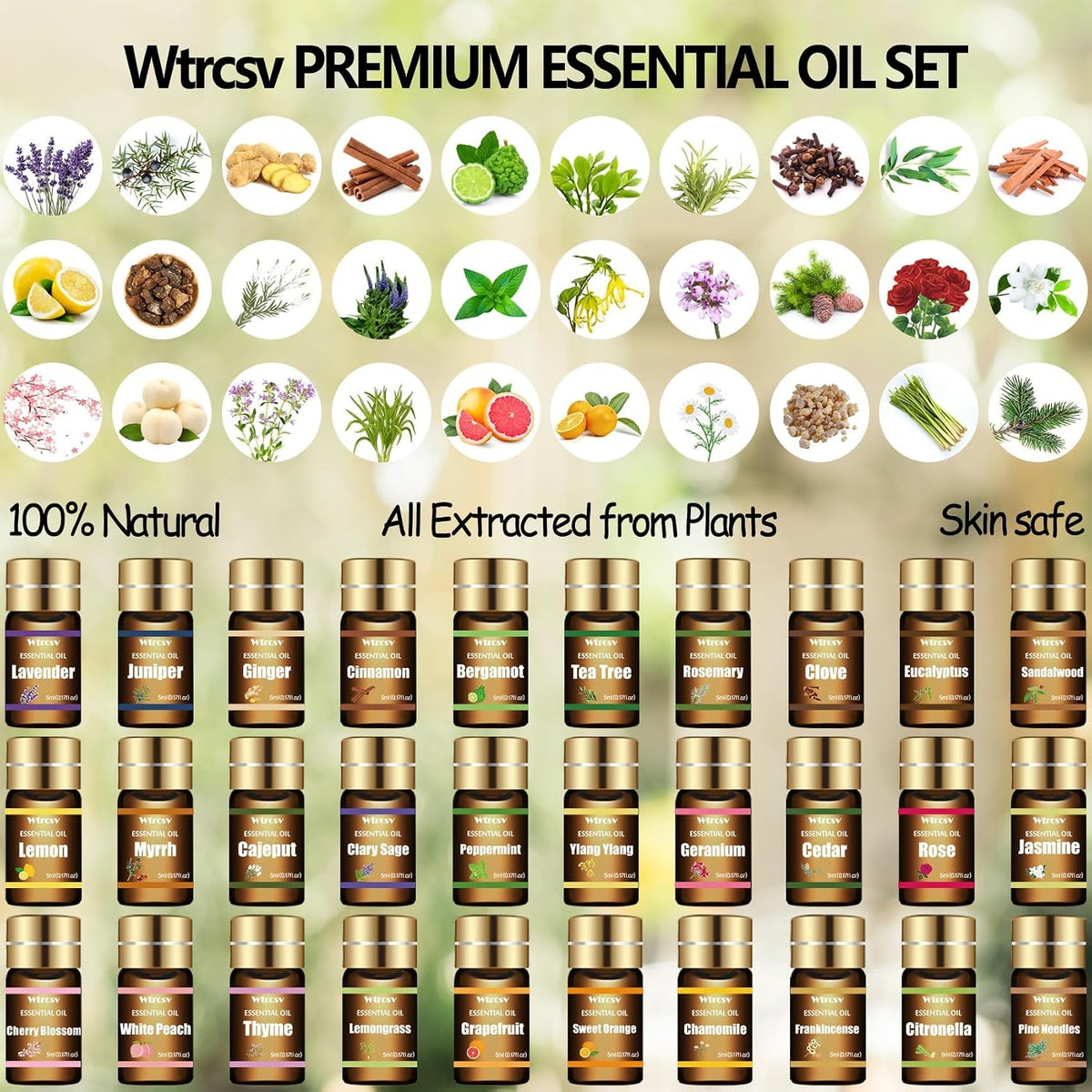 Set de Aceites Esenciales - Aceites Esenciales - Perfecto para Difu...