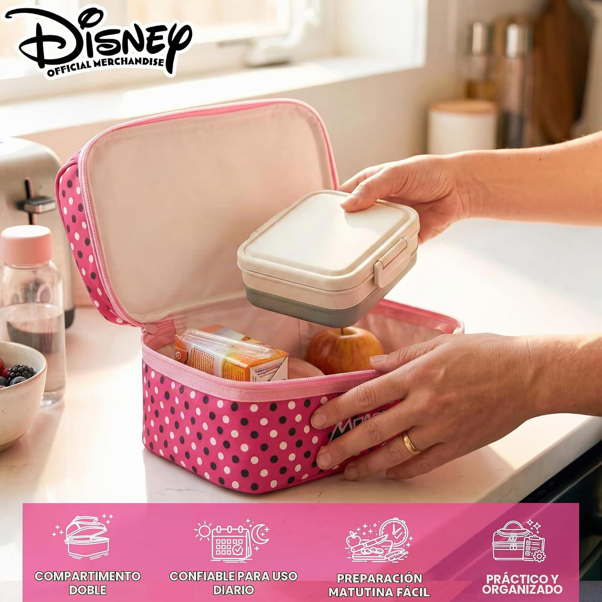 Get Trend Disney Minnie Mouse - Lonchera reutilizable con aislamien...