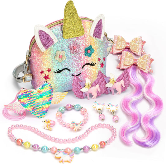 Juego de monedero de unicornio para niñas de 3 a 8 años, juguetes d...