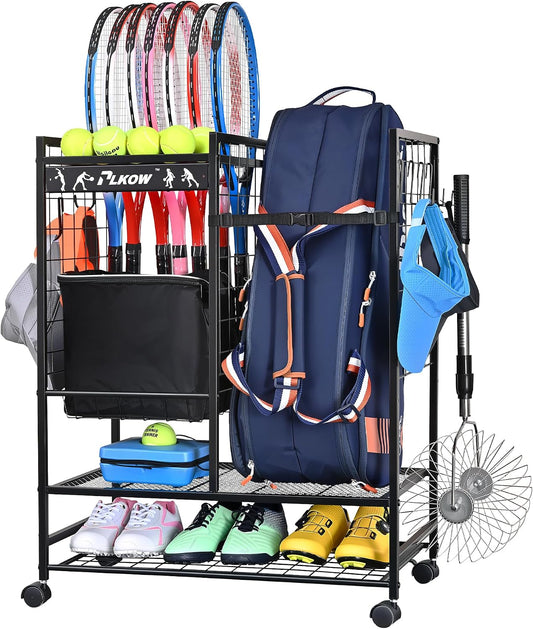 PLKOW Organizador de bolsas de tenis para raquetas de tenis, soport...