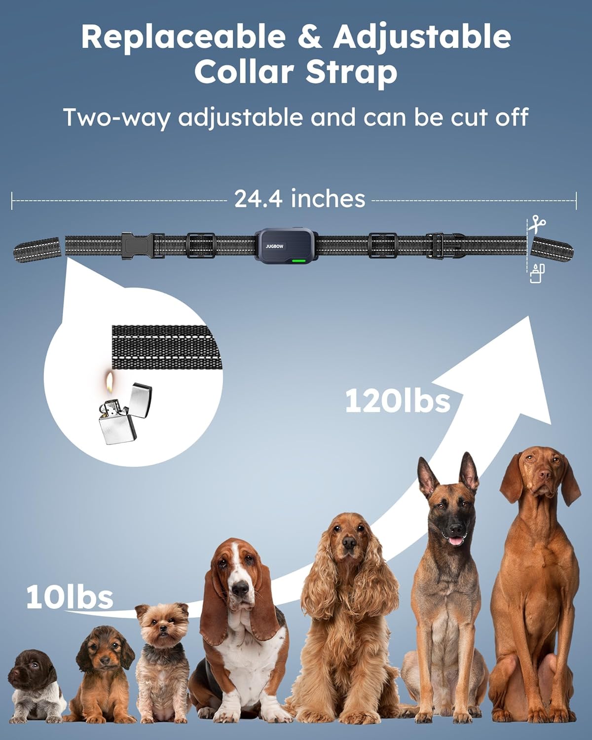 Collar de choque para 2 perros, collar de entrenamiento de perros d...