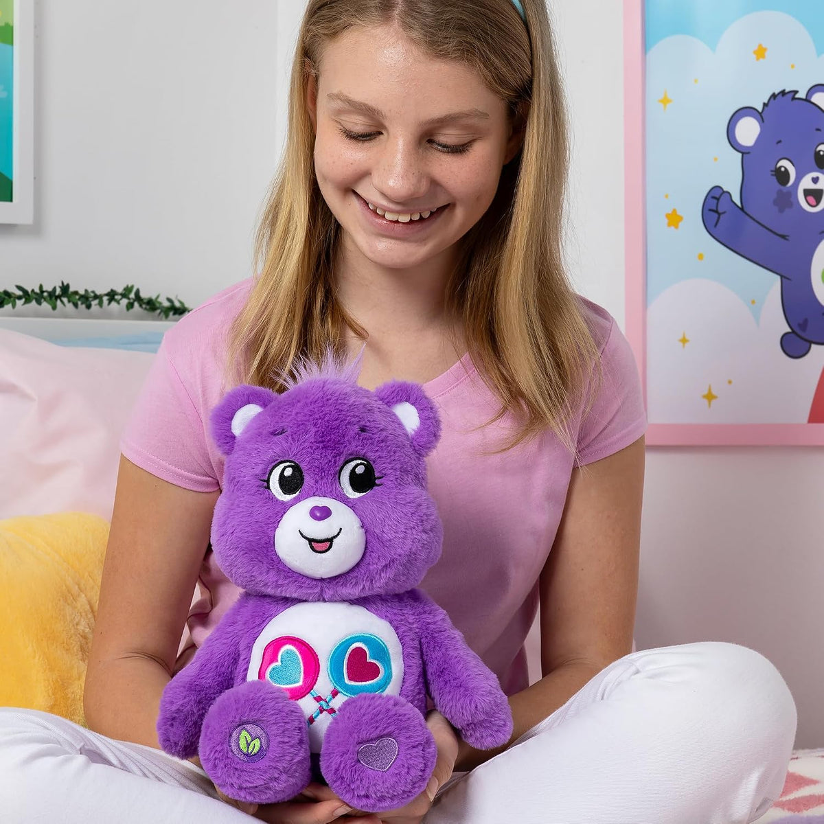 Care Bears Oso de peluche Share de 35,5 cm - Tamaño mediano - Peluc...