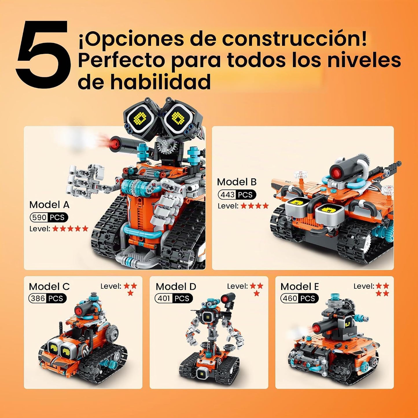 Sillbird Robot Kit de construcción con control remoto STEM regalo p...