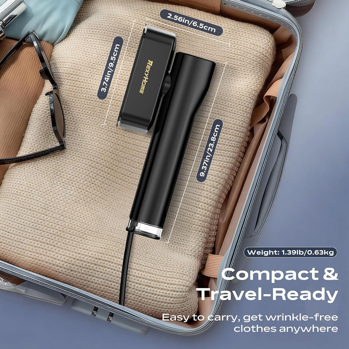 REXYHOME Vaporizador de viaje para ropa: Potente vaporizador y plan...
