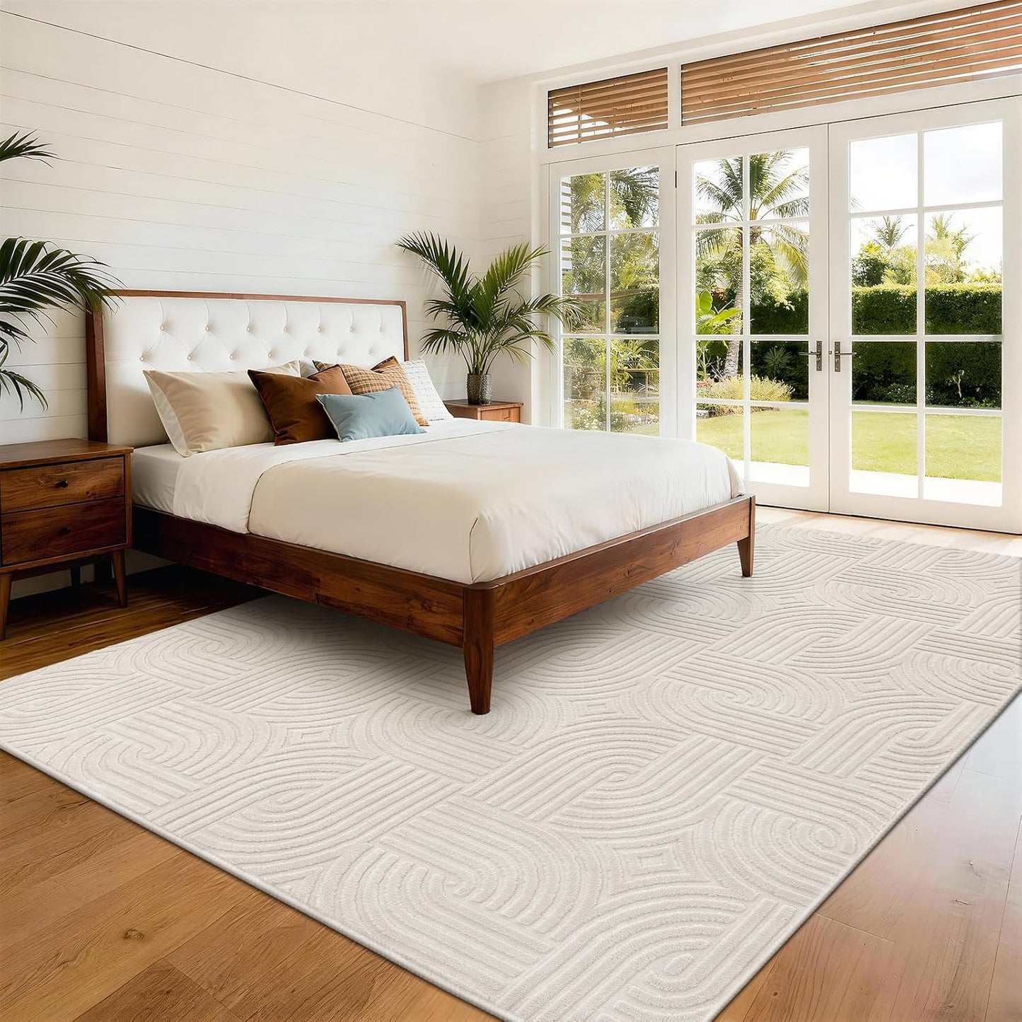 Pauwer Alfombras lavables para sala de estar, de 8 x 10 pies, moder...