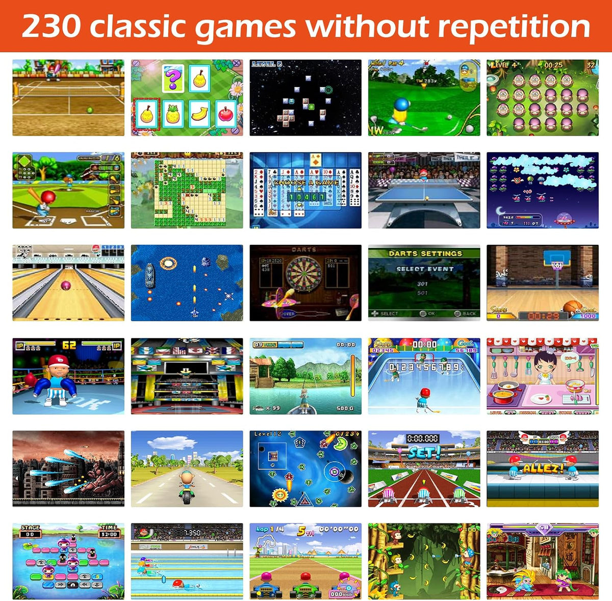TaddToy Juego de mano de 16 bits para niños y adultos, pantalla gra...