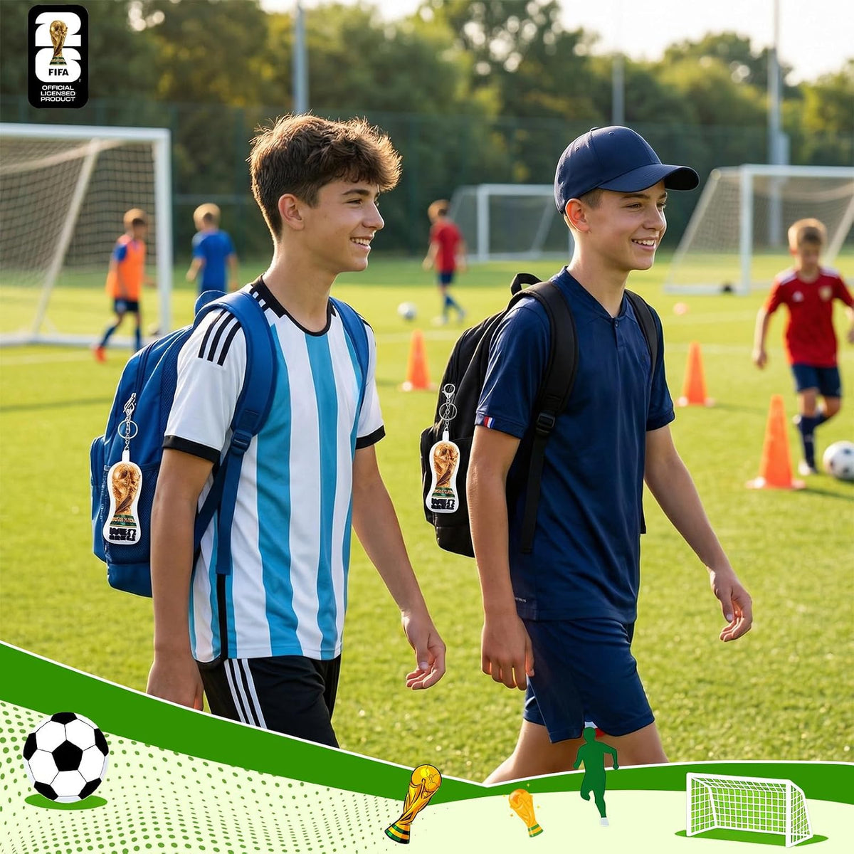 MESUCA Dije de mochila de trofeo de la Copa Mundial de la FIFA 2026...