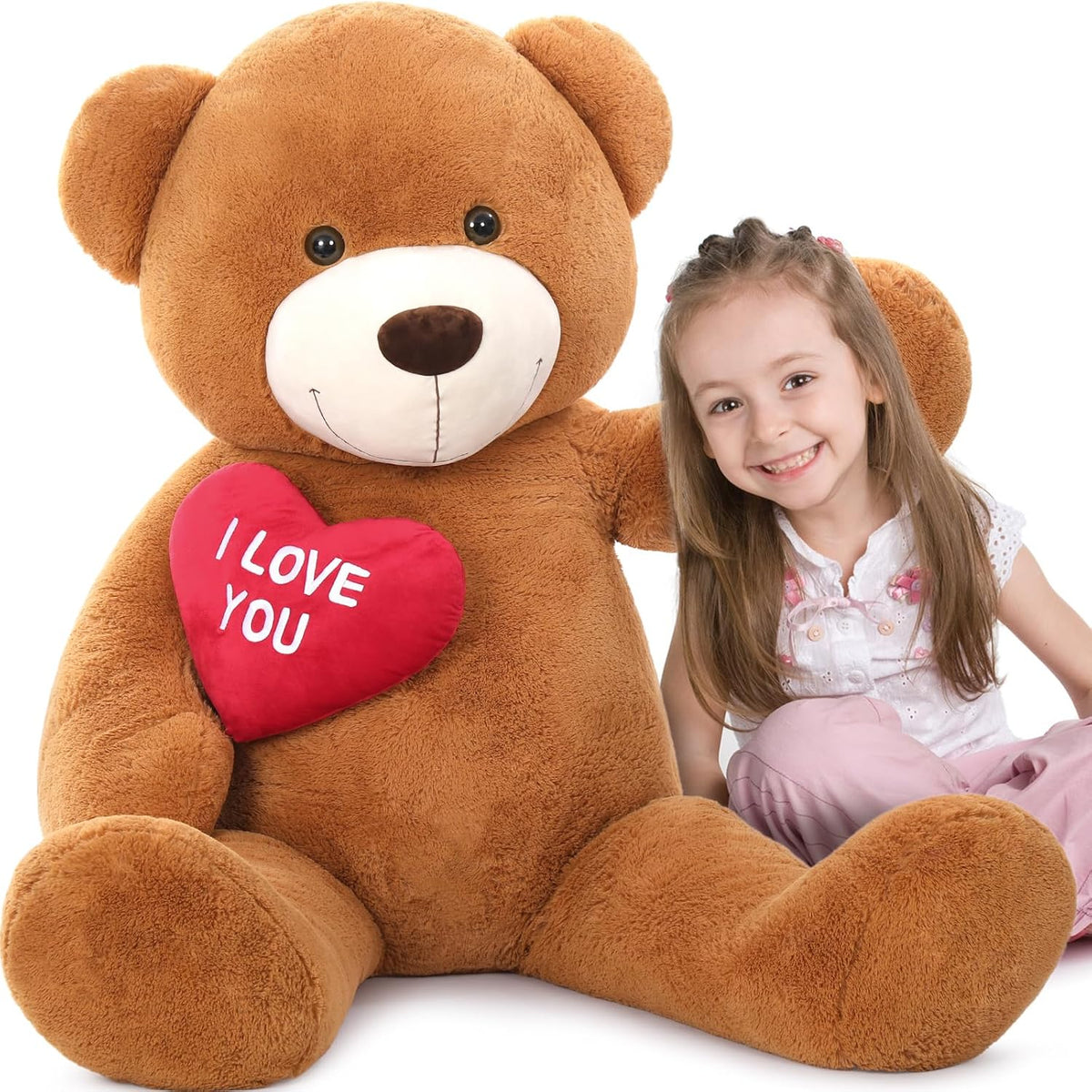 MaoGoLan Oso de Peluche Gigante de 5 Pies - Corazón Rojo "Te Am...
