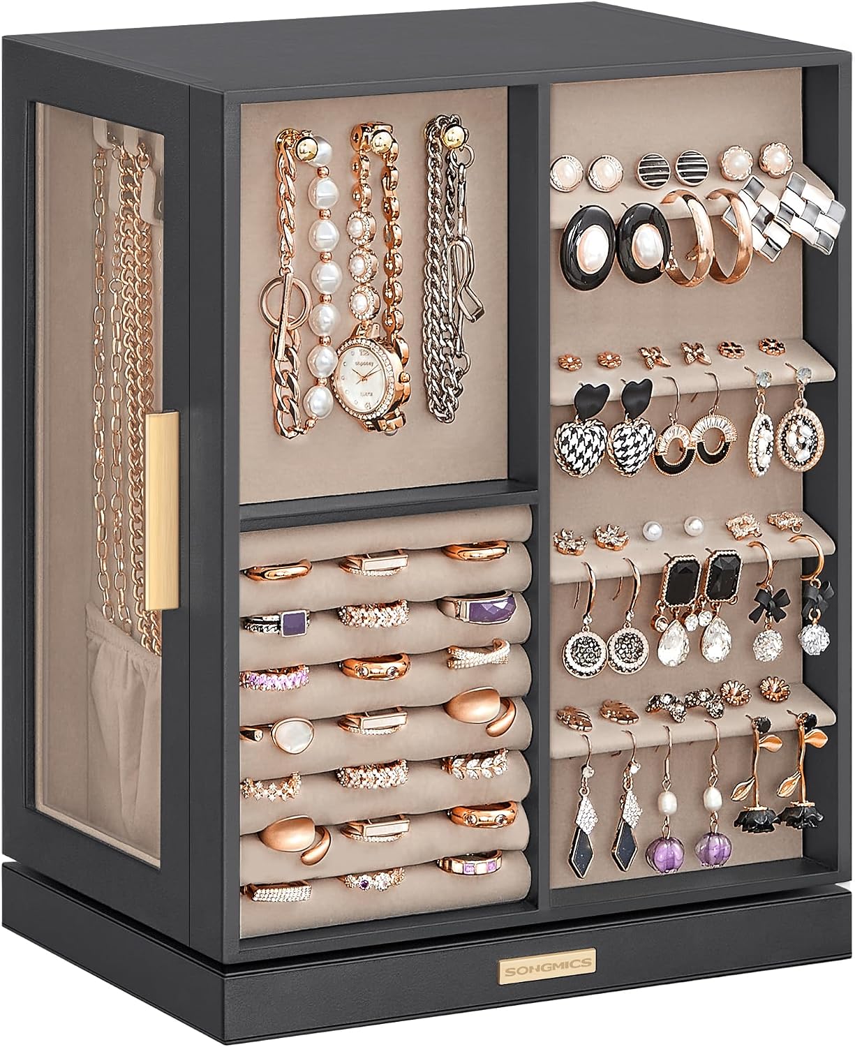 SONGMICS GISELLA Collection UJBC170G01 - Joyero organizador girator...