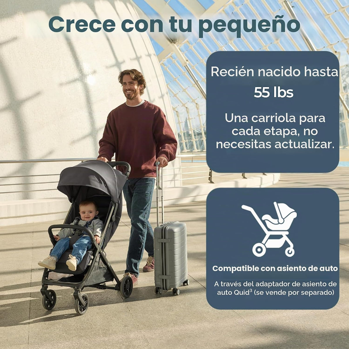 Inglesina Quid³ Cochecito de viaje + bolsa de transporte y fundas p...