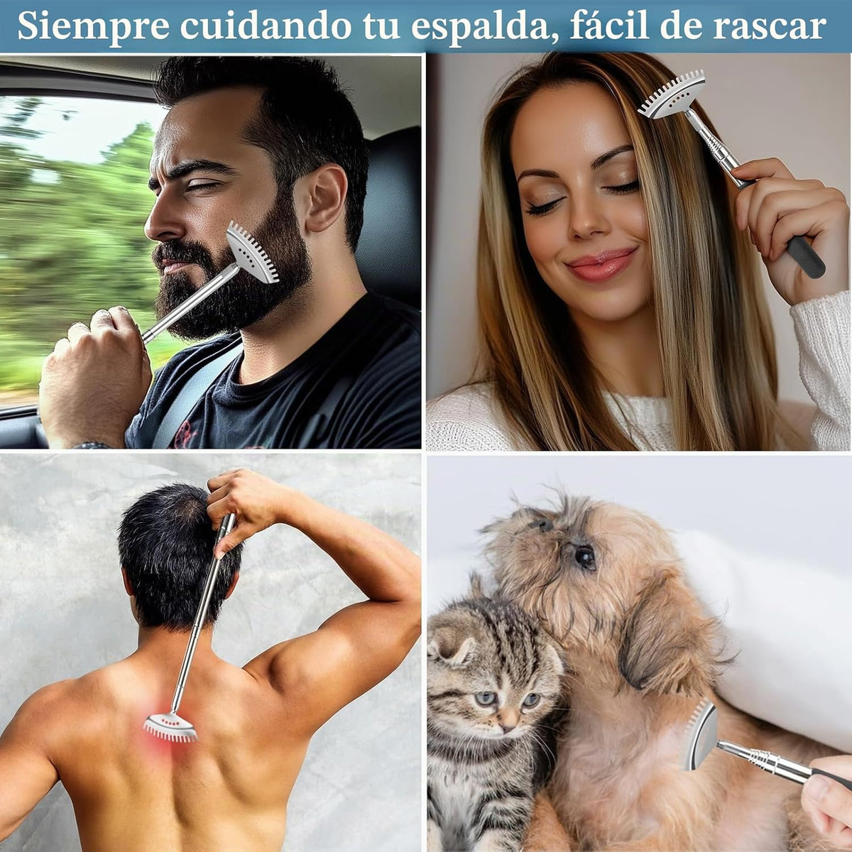 Svjetiq Rascador de Espalda Extensible Extra Grande para Hombres Mu...