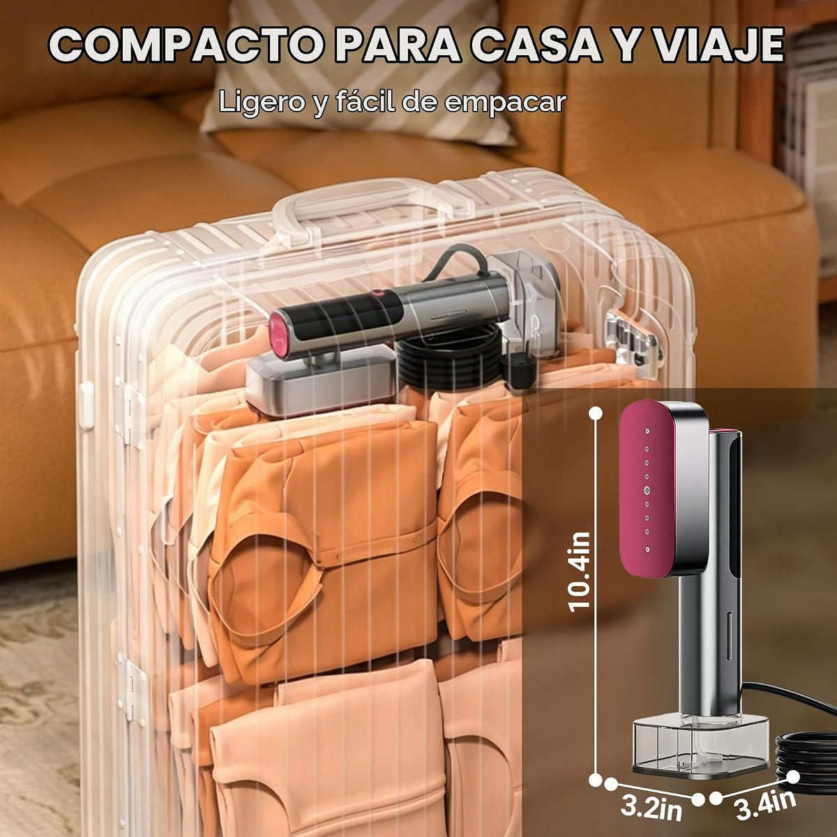FluSing Vaporizador de Viaje para Ropa, Vaporizador y Plancha portá...