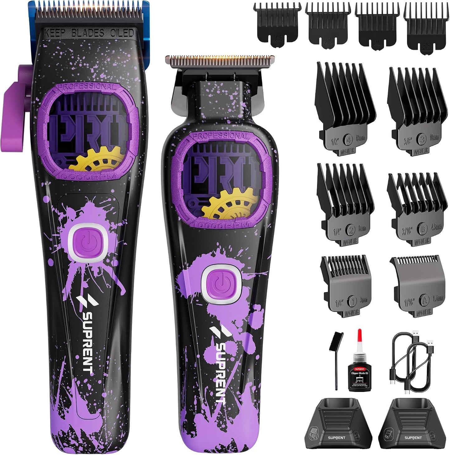 SUPRENT Cortapelos profesional para hombres, juego de cortapelos in...