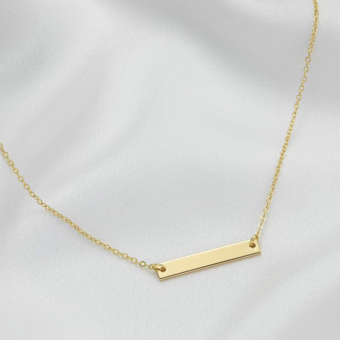 itianxi - Collar fino con dije de barra para mujer, disponible en d...