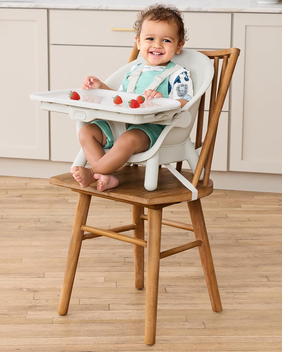 Skip Hop Silla alta convertible 4 en 1 para bebé, EON, avena