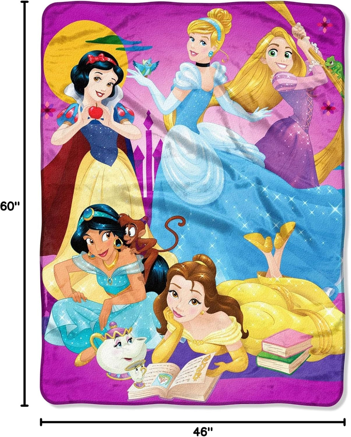 Princesas Disney - Manta Micro Raschel "Confía en tu corazón", 46 x...