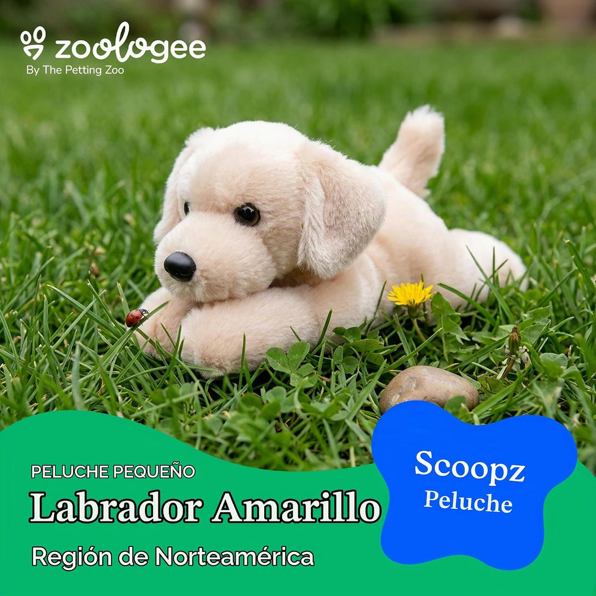 The Petting Zoo Peluche de perro Labrador amarillo, regalos para ni...
