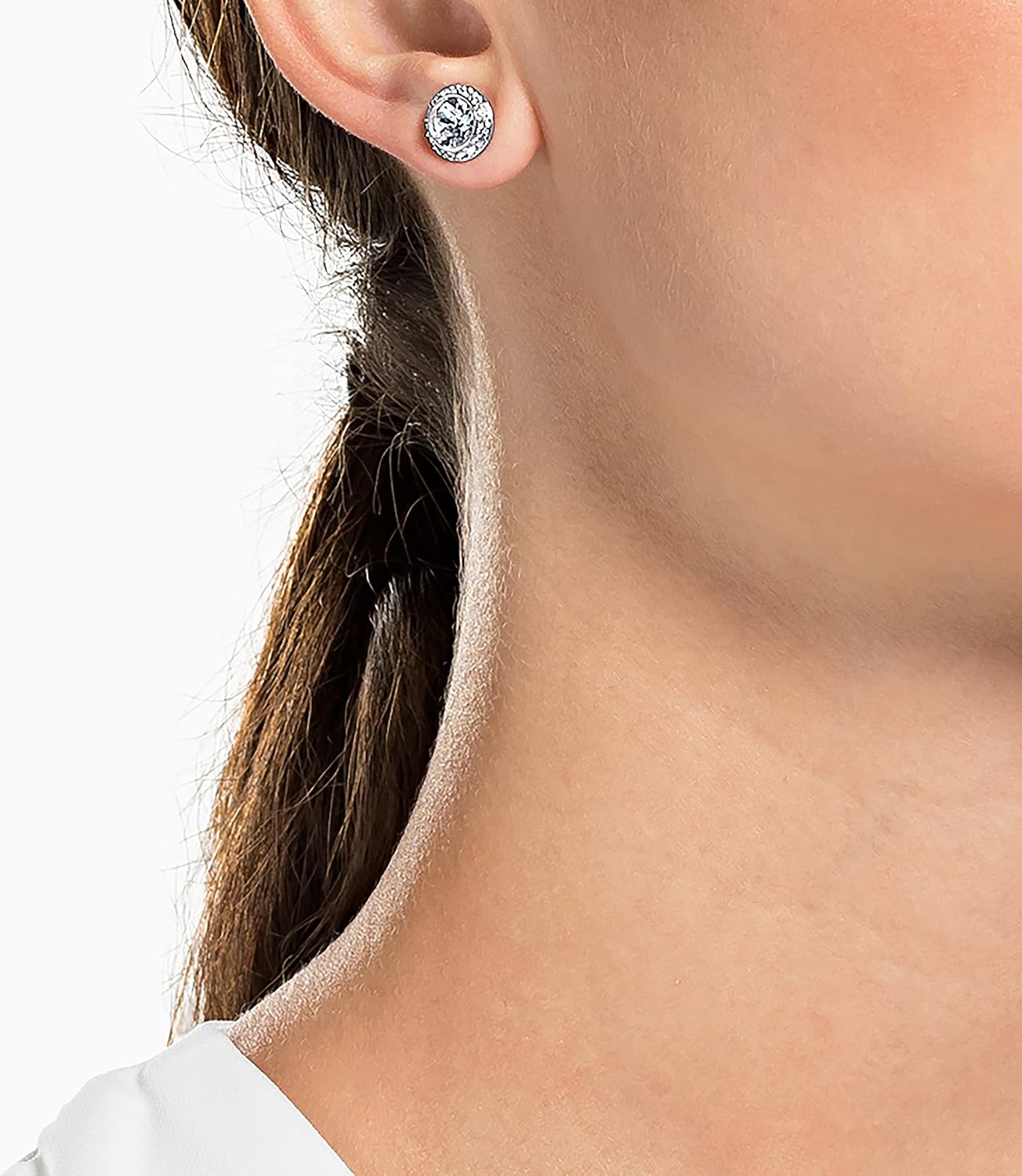 Colección de Pendientes de Botón de Cristal Angelical Una de Swarovski