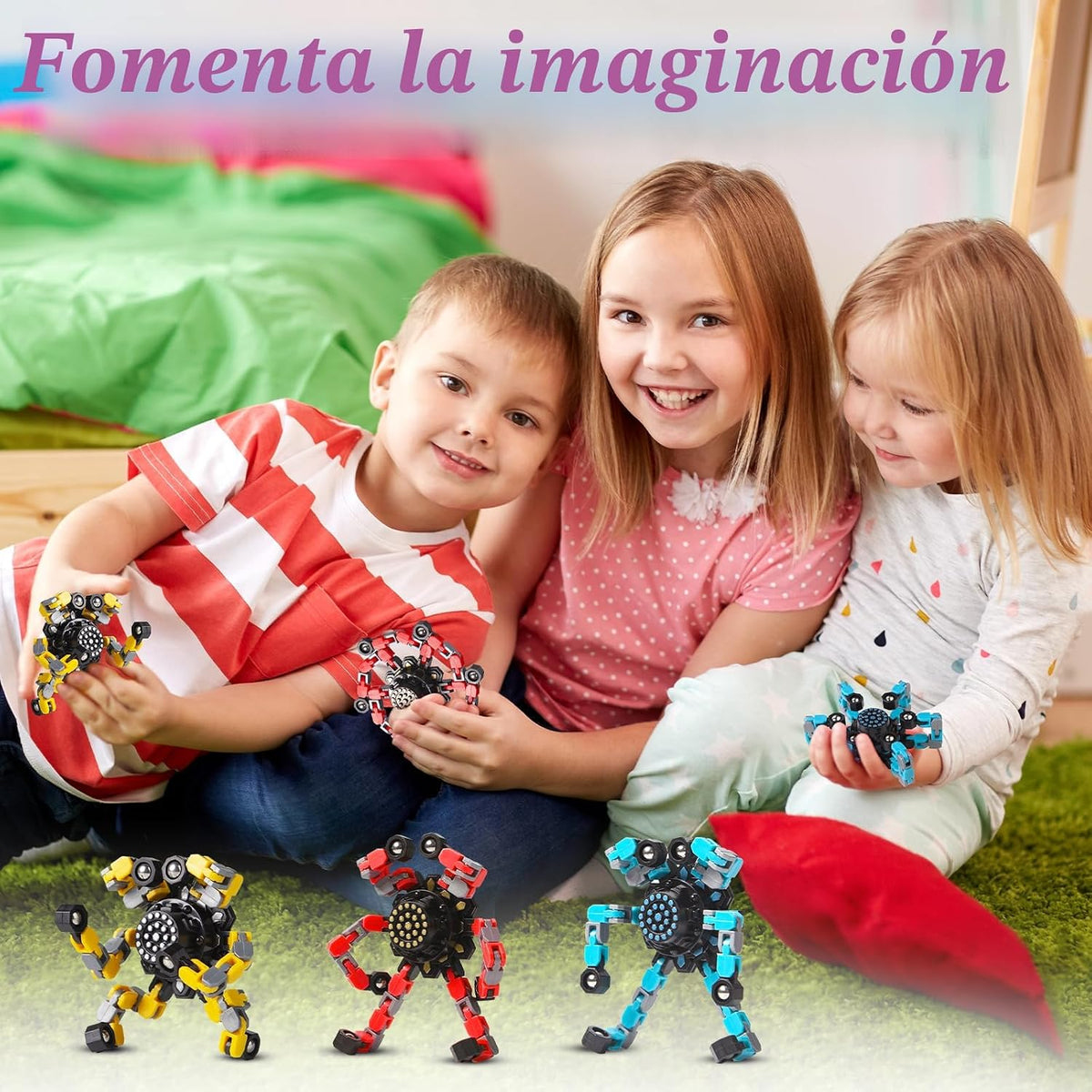 Gokeey Fidget Spinners Transformables 3 Piezas para Niños y Adultos...