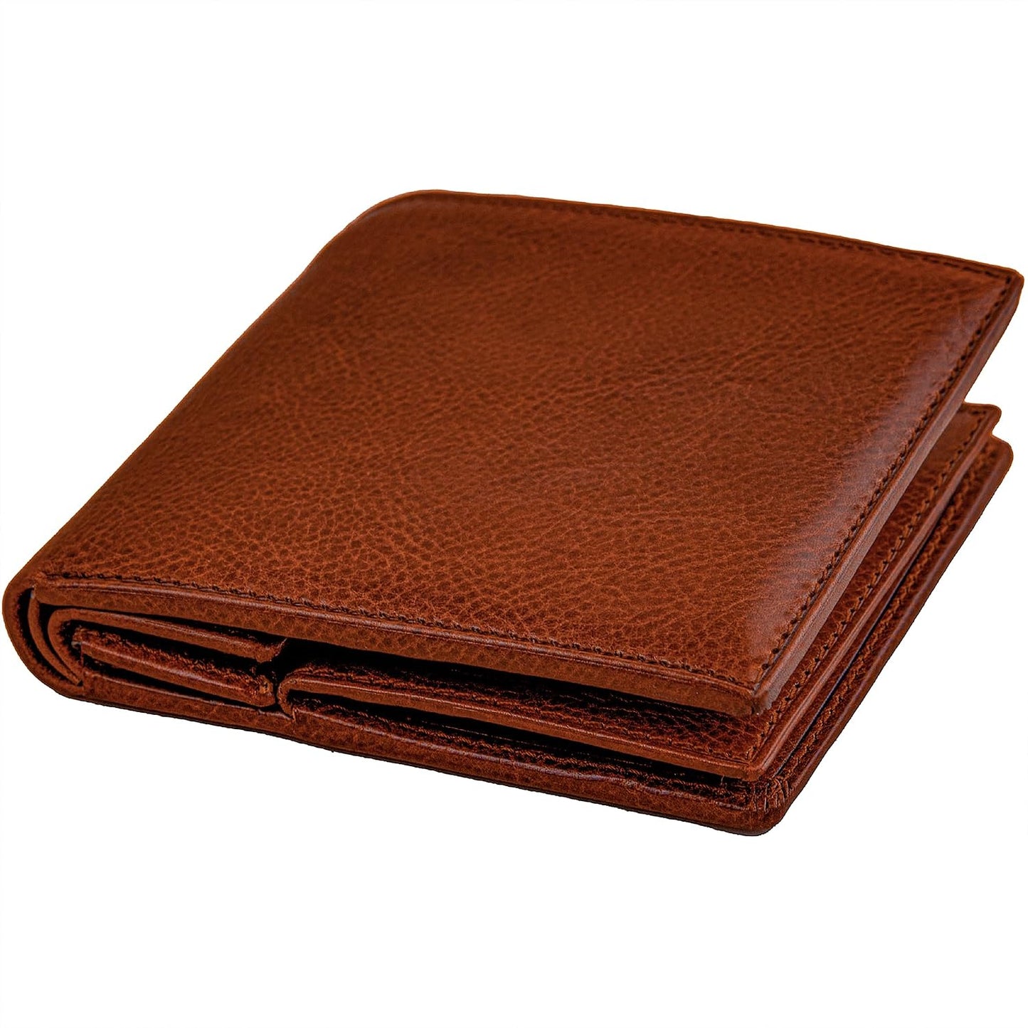 Time Resistance Cartera de cuero para hombre, diseño minimalista co...