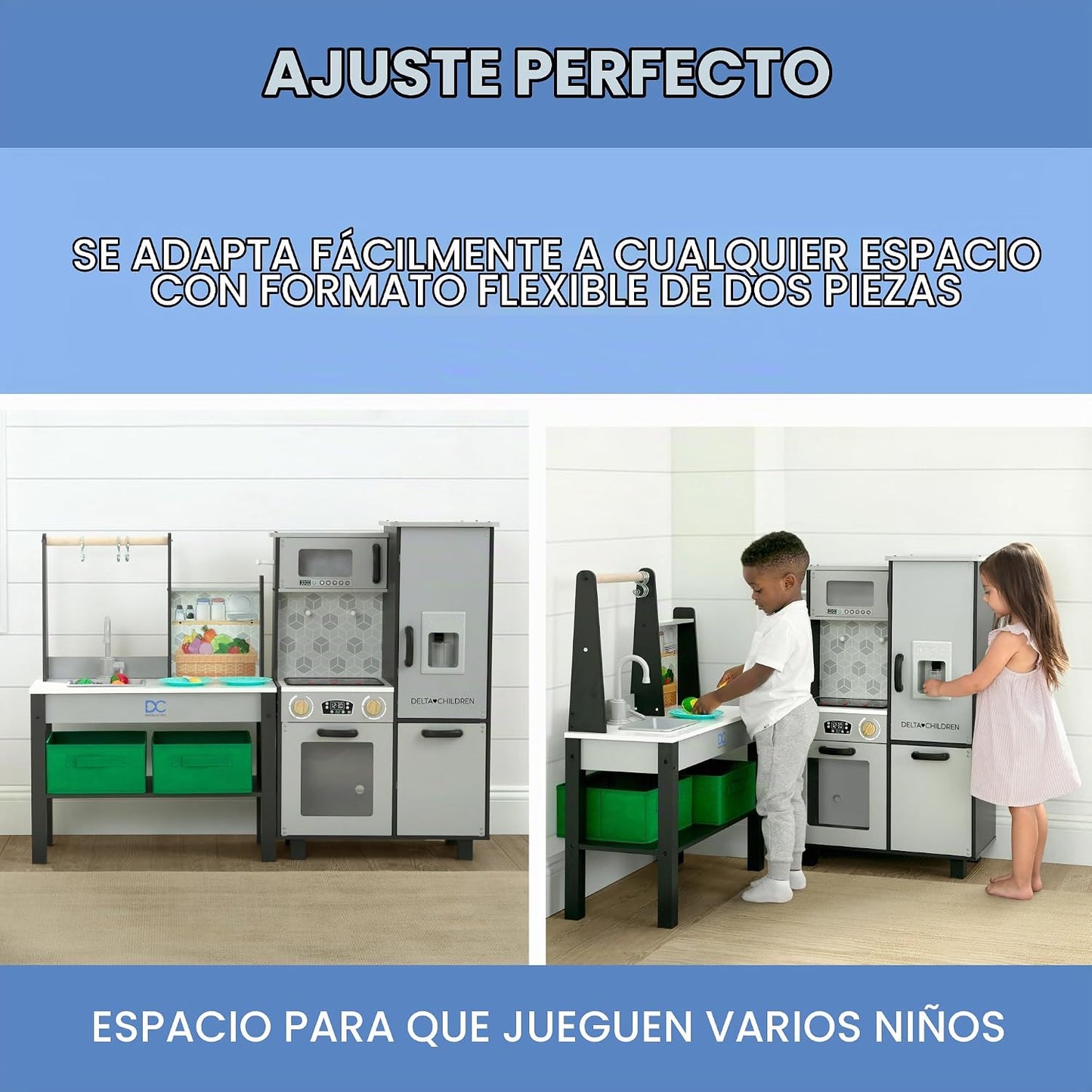 Delta Children - Cocina de juguete Gourmet Todo en Uno de Rincón -...