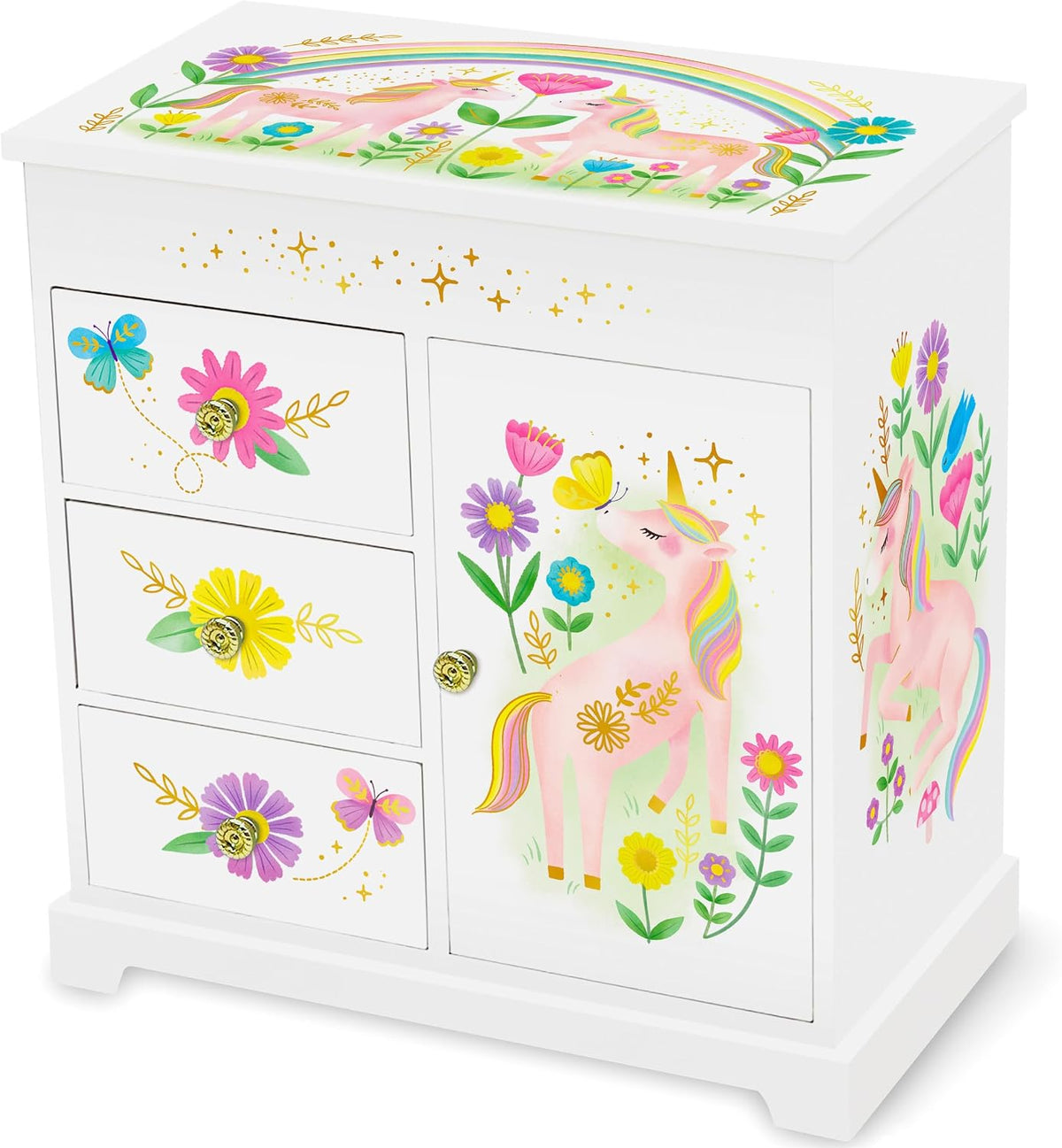 Joyero musical de unicornio para niñas, juguetes de unicornio para...