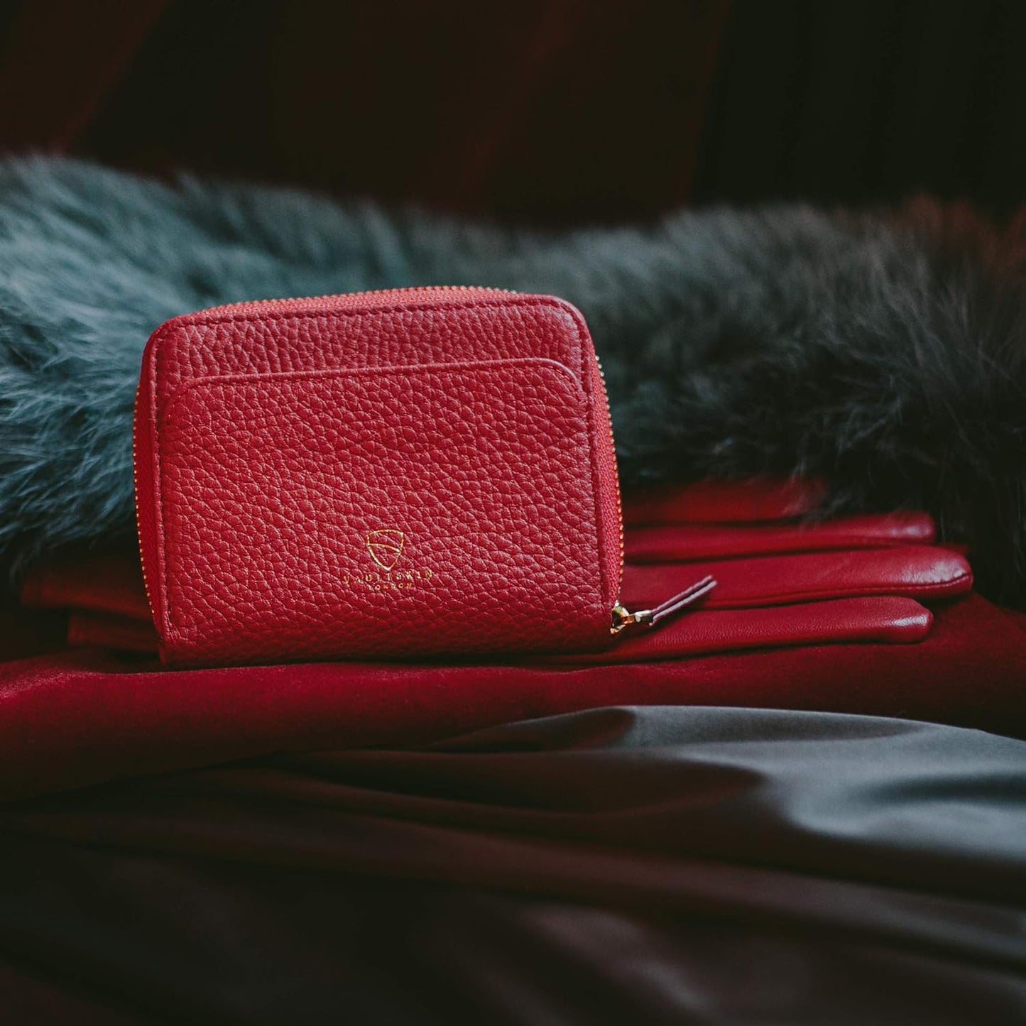 Vaultskin Cartera pequeña para mujer, tarjetero de cuero con bloque...