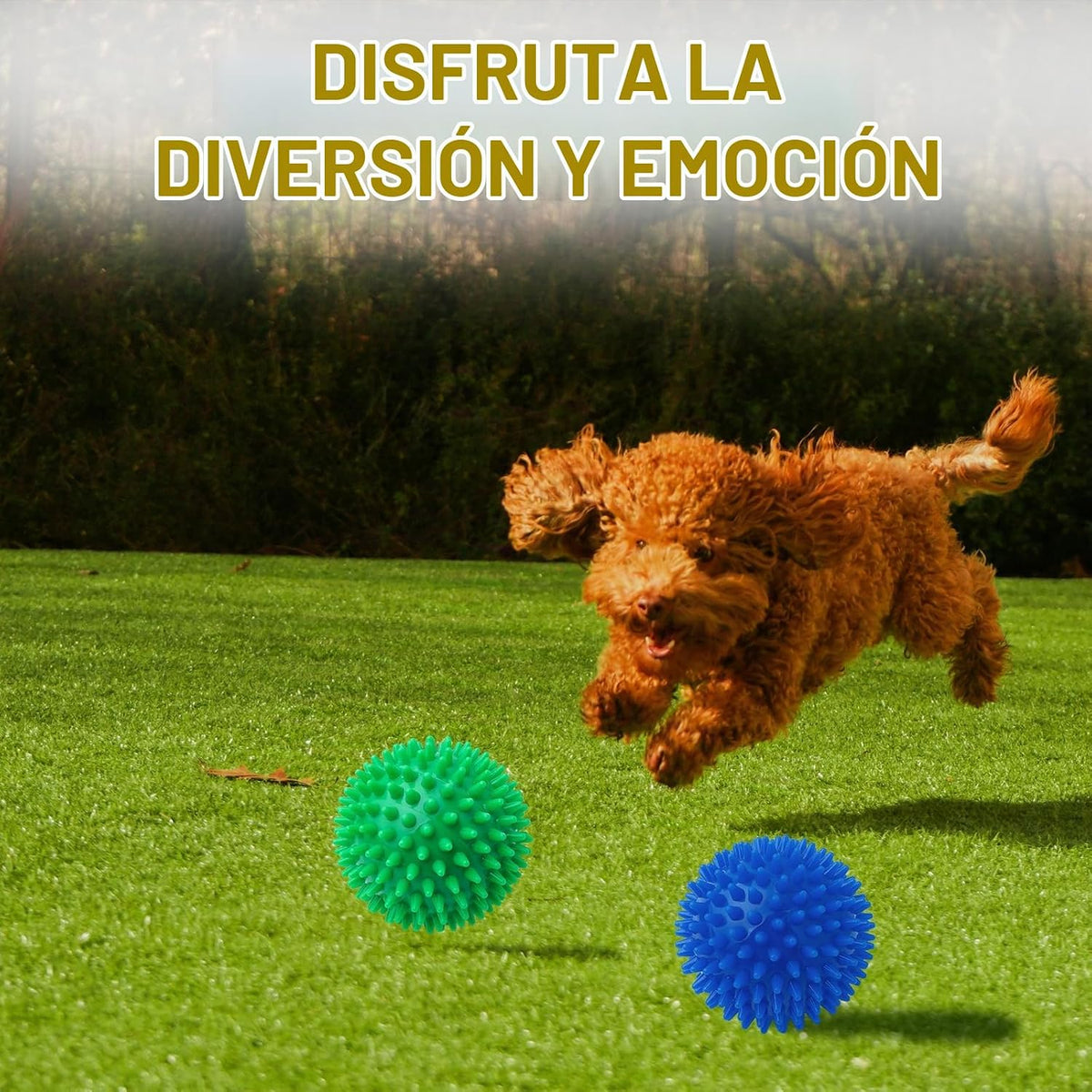 SHARLOVY - Bolas de juguete chillonas de 4.5'' para perros...