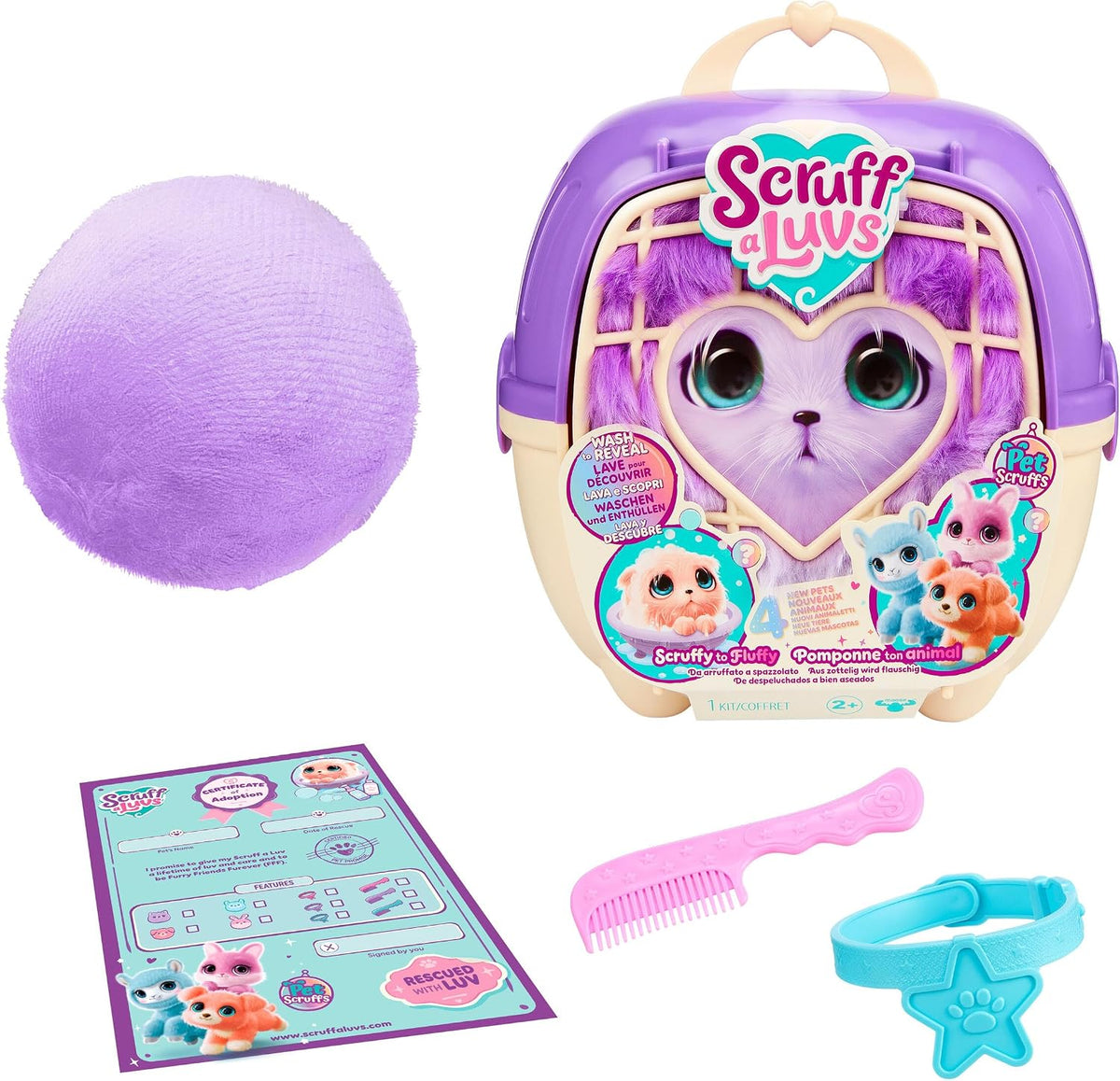 ScruffaLuvs Pet Scruffs - Gatito - Juguete de peluche misterioso, 7...