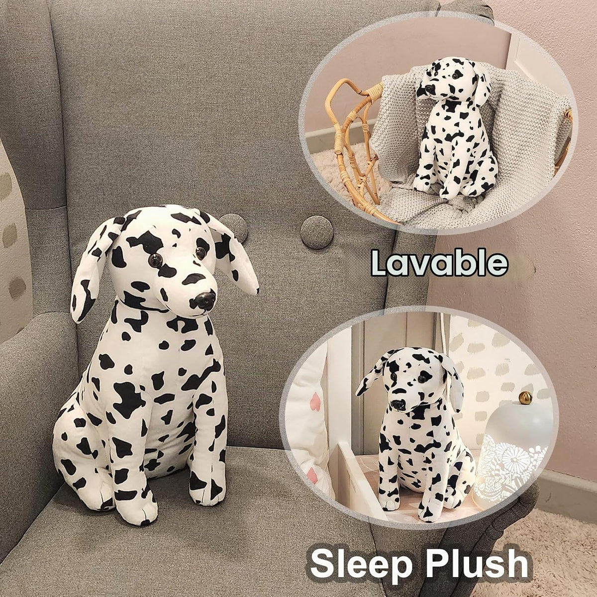 WEIGEDU Animales de Peluche Dálmata, Dálmata de Peluche, Juguetes d...