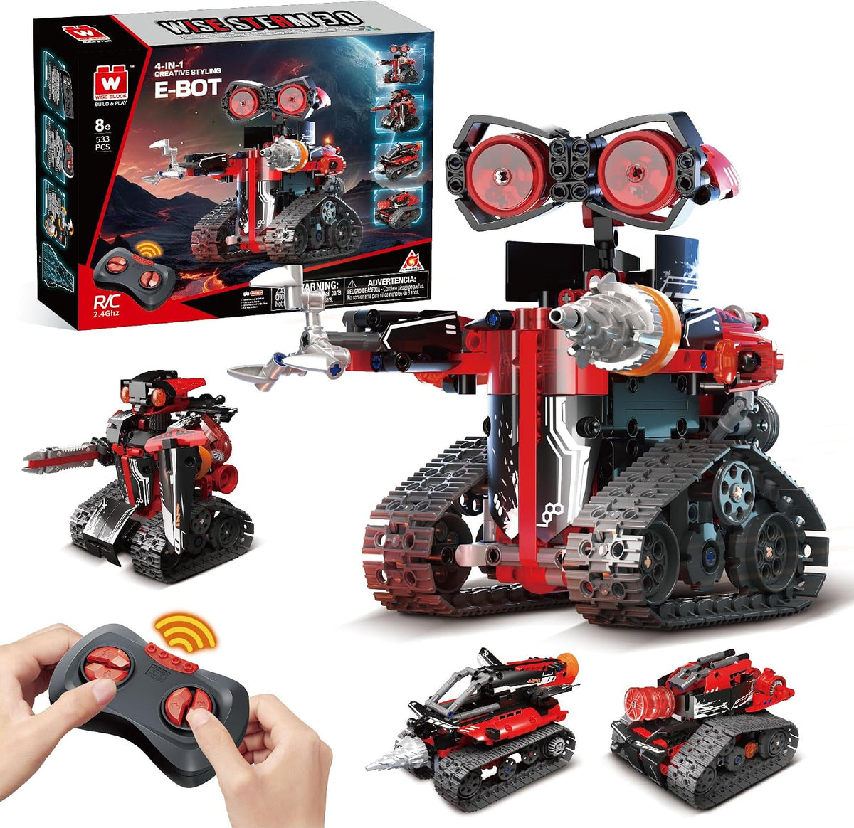 Kit de Construcción de Robots W WISE BLOCK, Robótica STEM para Niño...