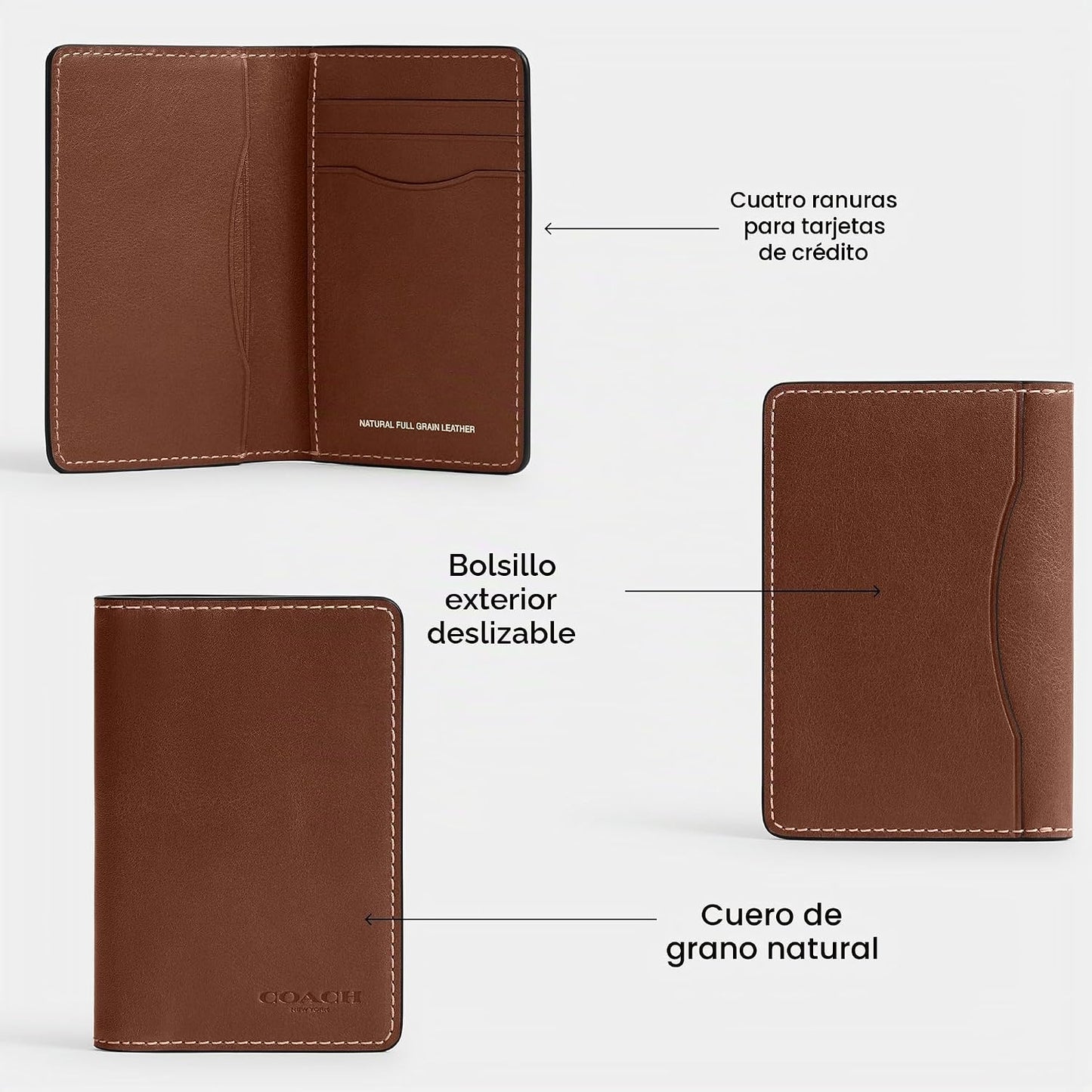Coach - Cartera para tarjetas
