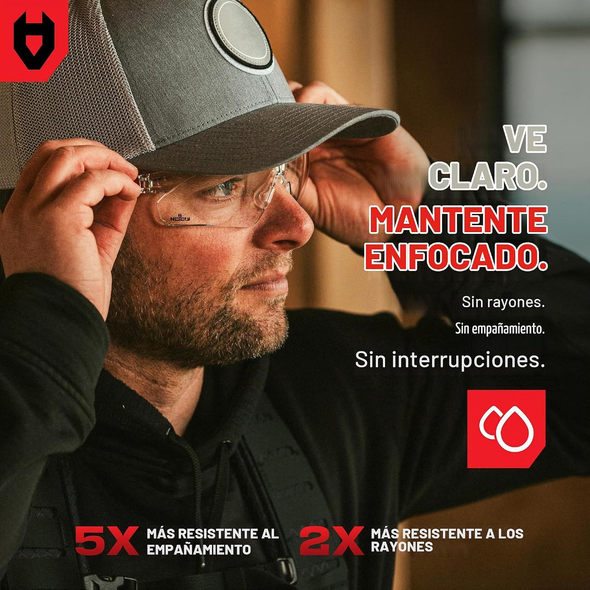 NoCry Gafas de seguridad transparentes para hombres y mujeres con l...