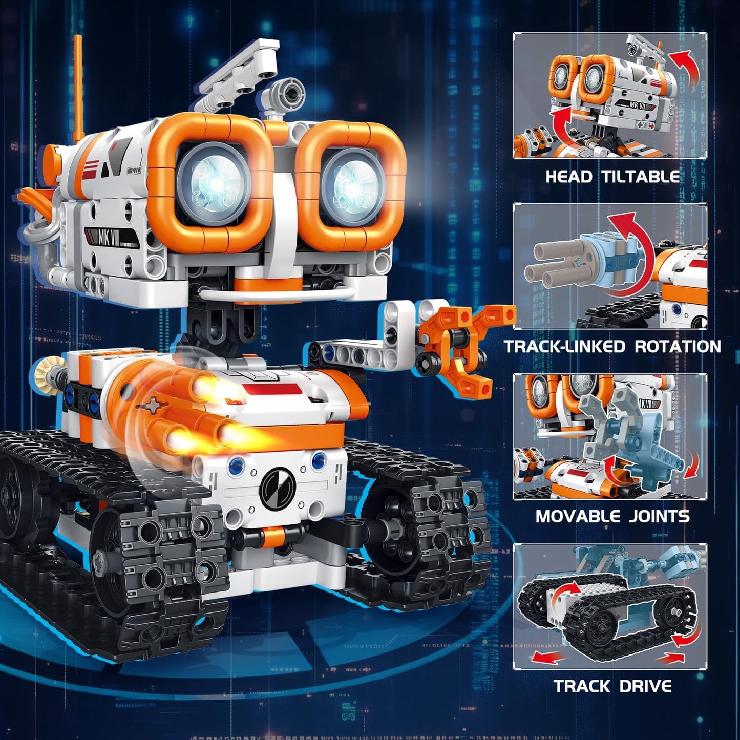 Kit de construcción de robótica STEM 5 en 1, 560 piezas de bloques...