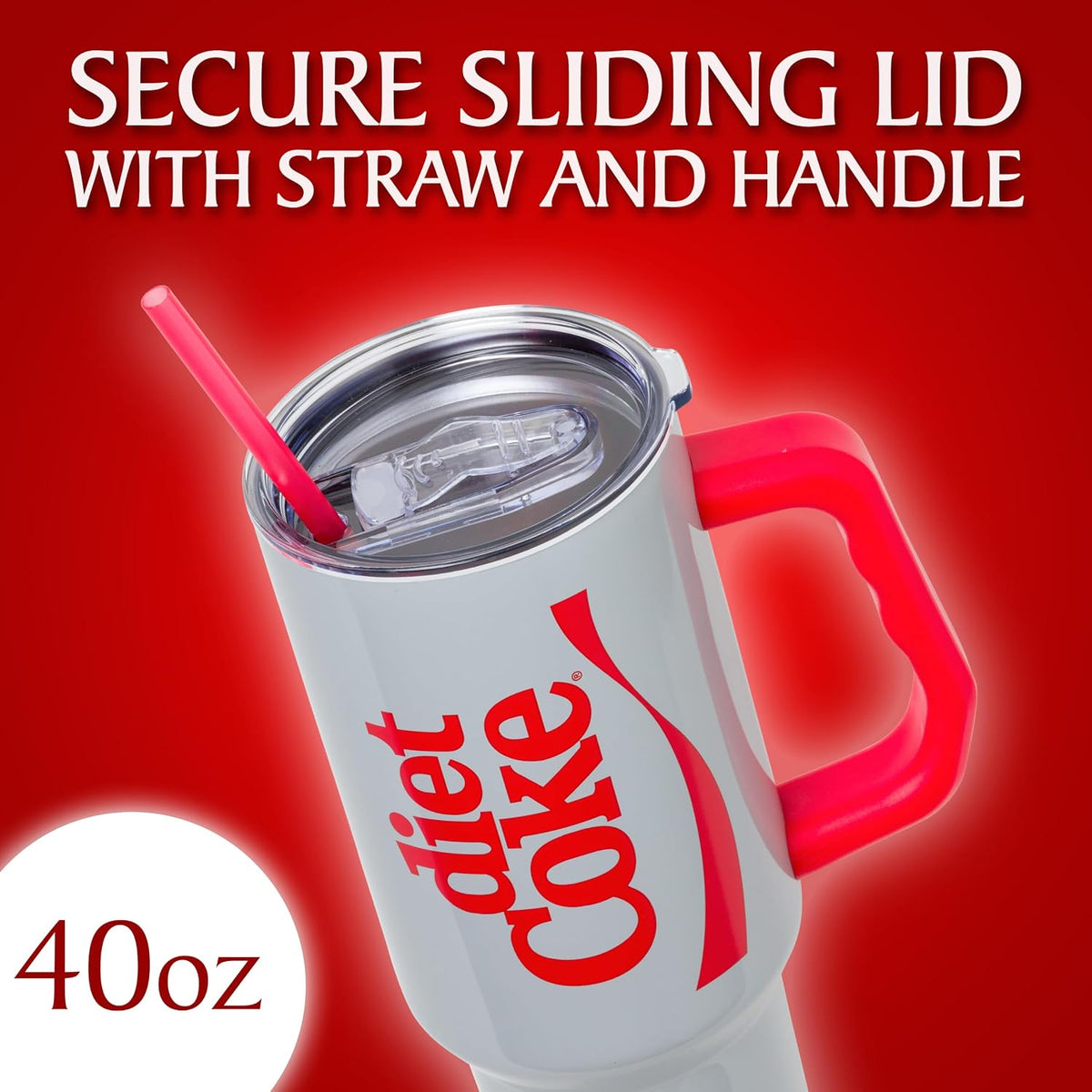 Silver Buffalo Coca-Cola Diet Coke, vaso de acero inoxidable, 40 on...