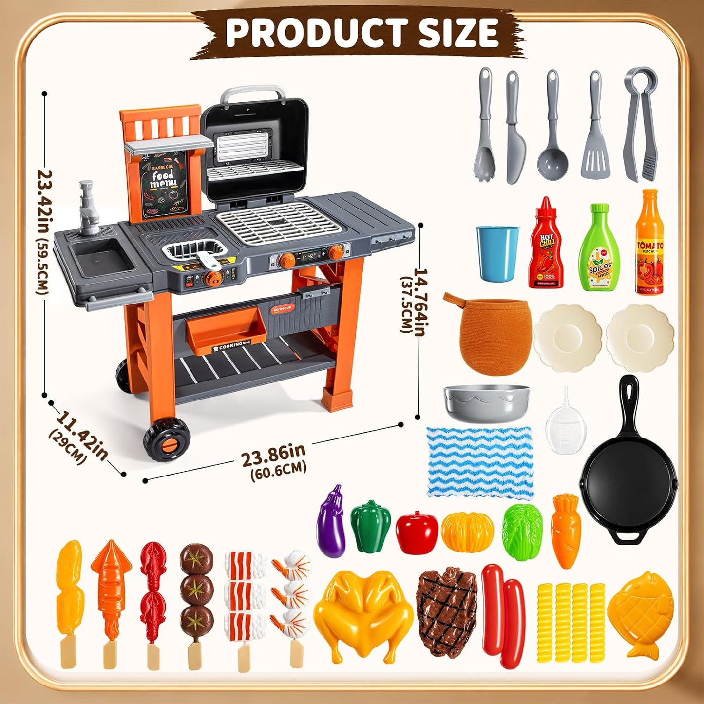 KIZONLY Juguetes de cocina para niños - Versión actualizada Juego d...