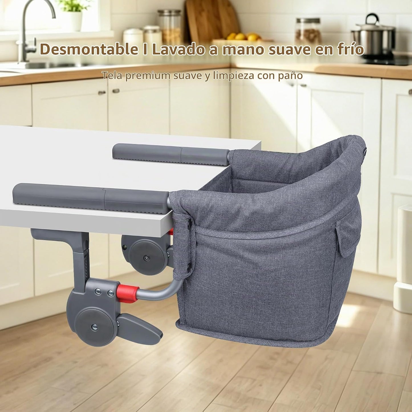 JOZZVE - Silla alta con gancho para bebé de 6 a 36 meses, instalaci...