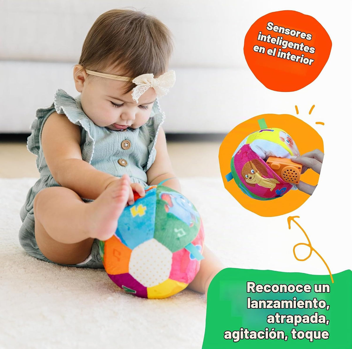 Move2Play, Pelota de Bebé Divertidísima e Interactiva con Música y...