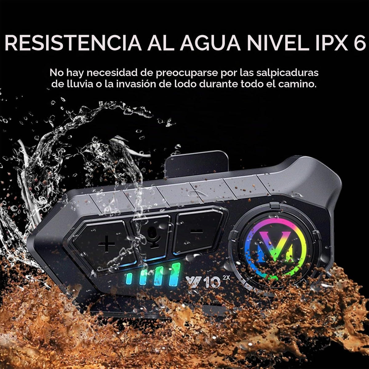 BTQILEYOO Y10-2X Auriculares Bluetooth para Casco de Motocicleta, I...