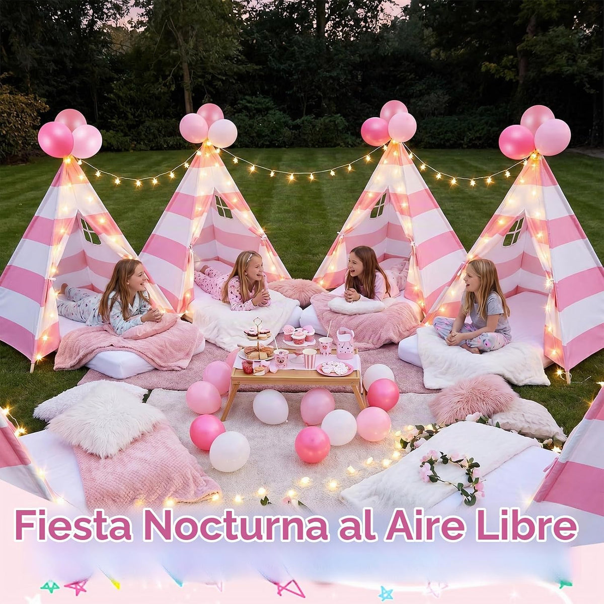 Lemosae Paquete de 6 Tiendas de Campaña Tipi para Pijamadas para Ni...