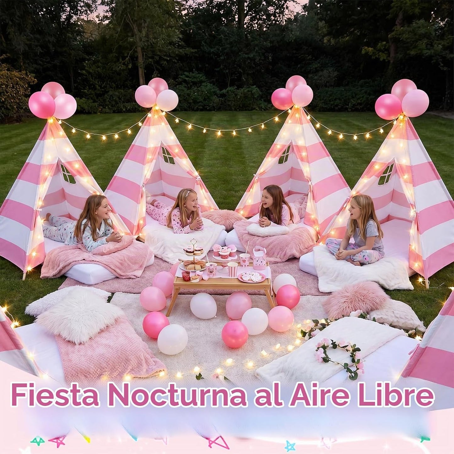 Lemosae Paquete de 2 Tiendas de Campaña Teepee para Niños con Colch...