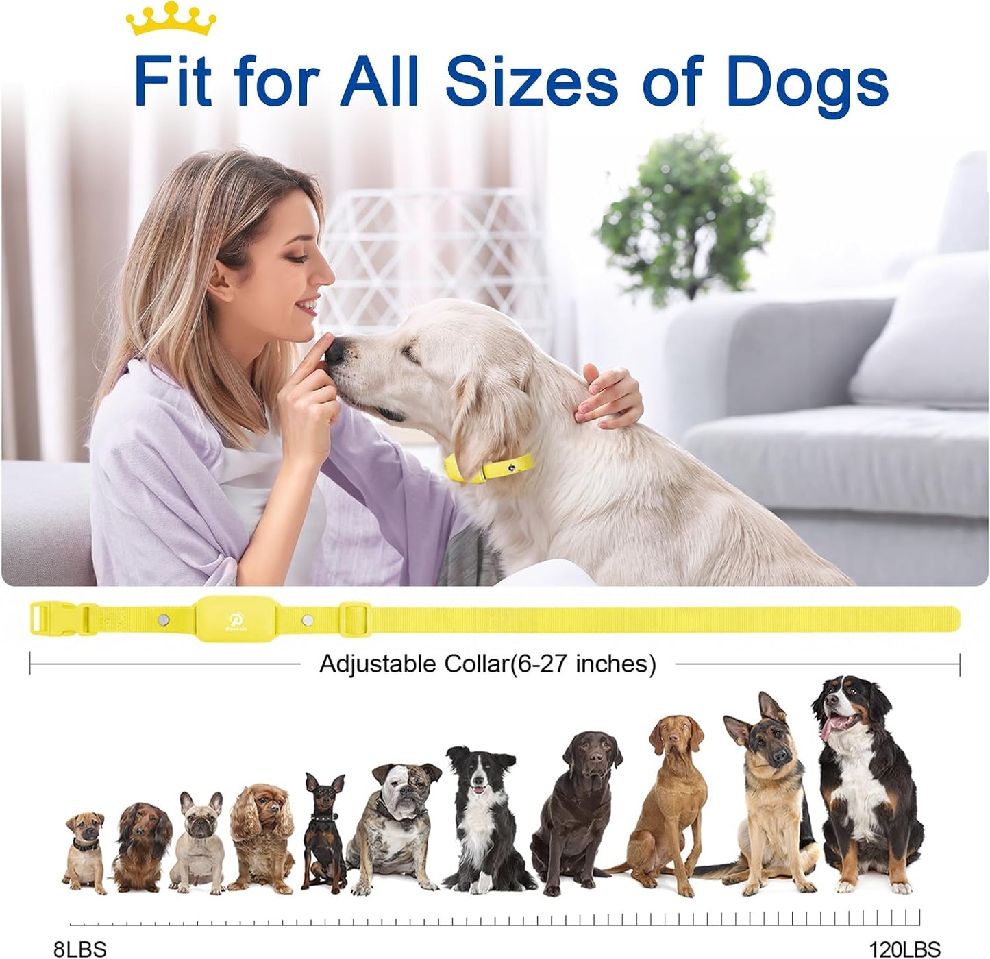 Bousnic Collar de choque para perros para 2 perros \u2013 (8-120 li...