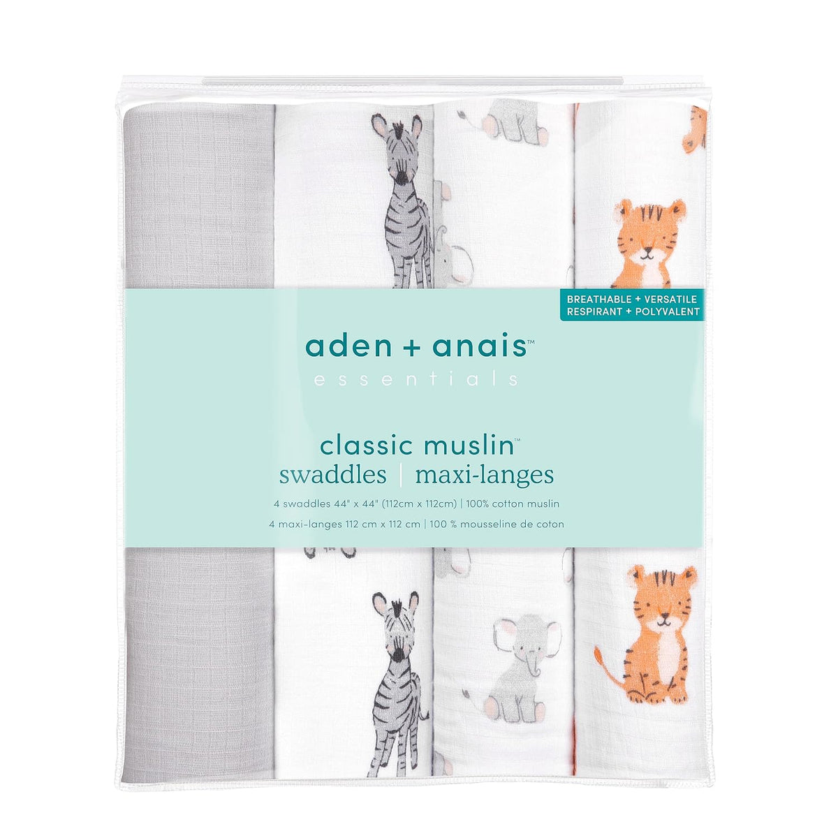 aden + anais Essentials - Mantas de muselina para envolver bebés ni...