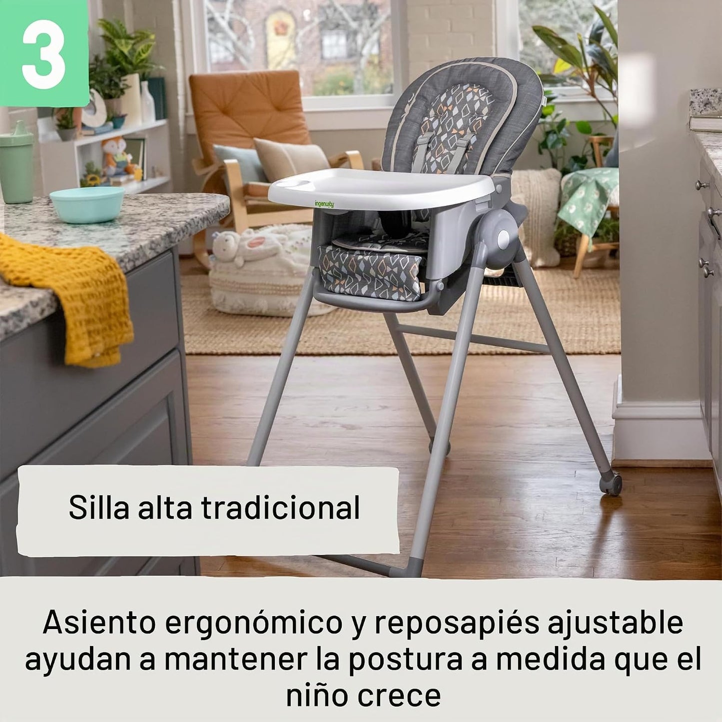 Ingenuity Proper Positioner Silla Alta de Lujo - Asiento de Bebé Co...