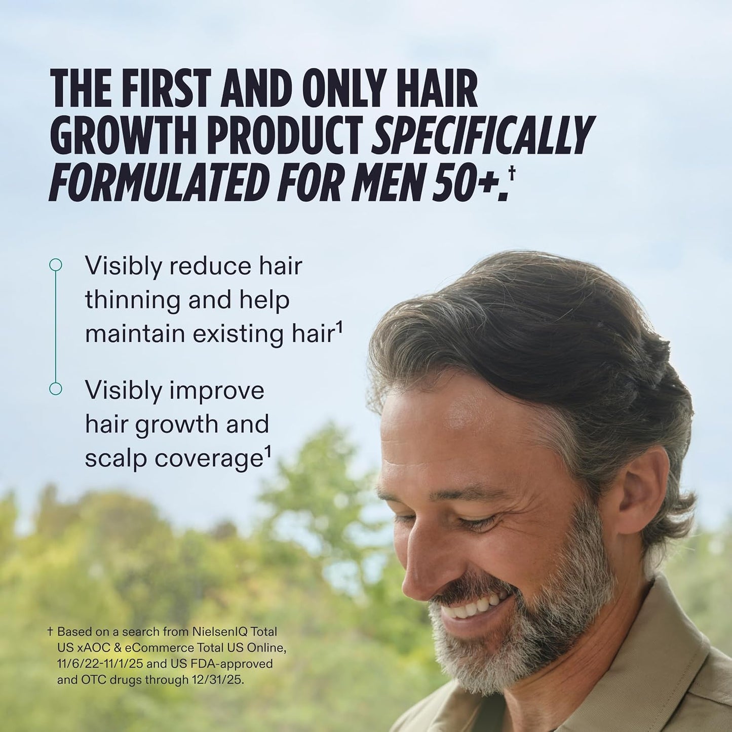 Nutrafol Men 50+ Suplementos para el crecimiento del cabello, edad...