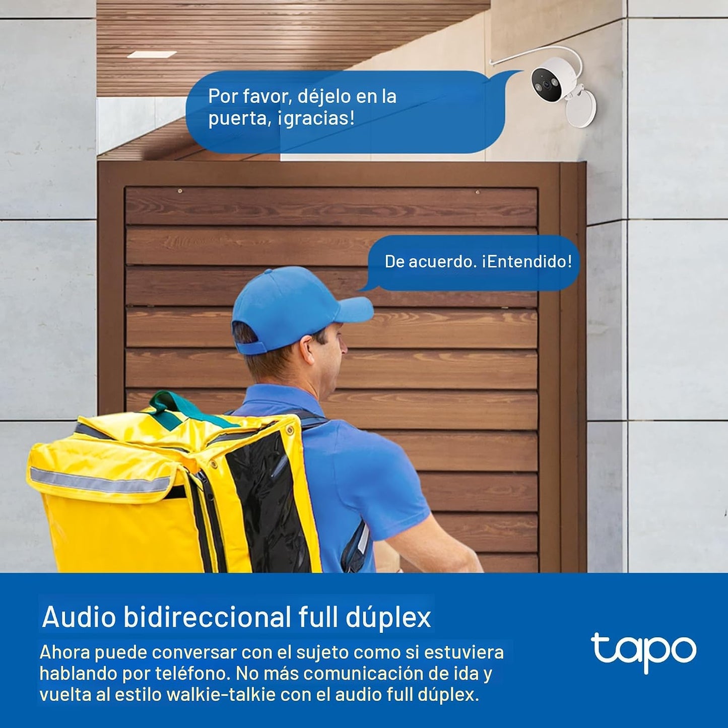 Cámara de seguridad Tapo 2K QHD para interiores\/exteriores, Elecci...