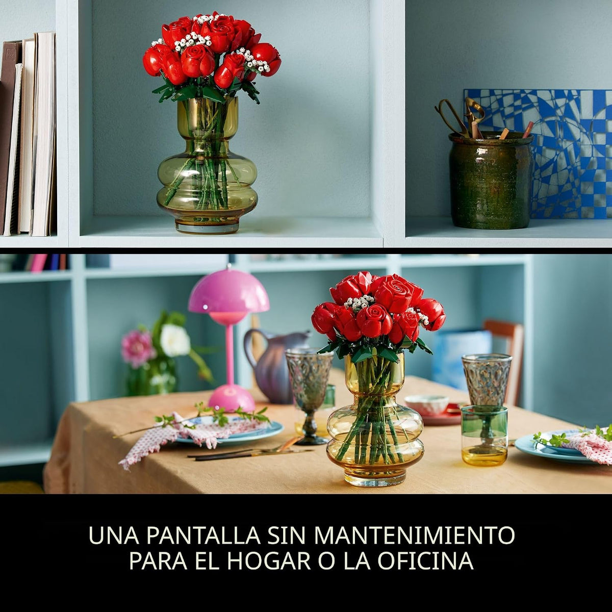 LEGO Botanicals - Ramo de rosas artificiales, juego de construcción...