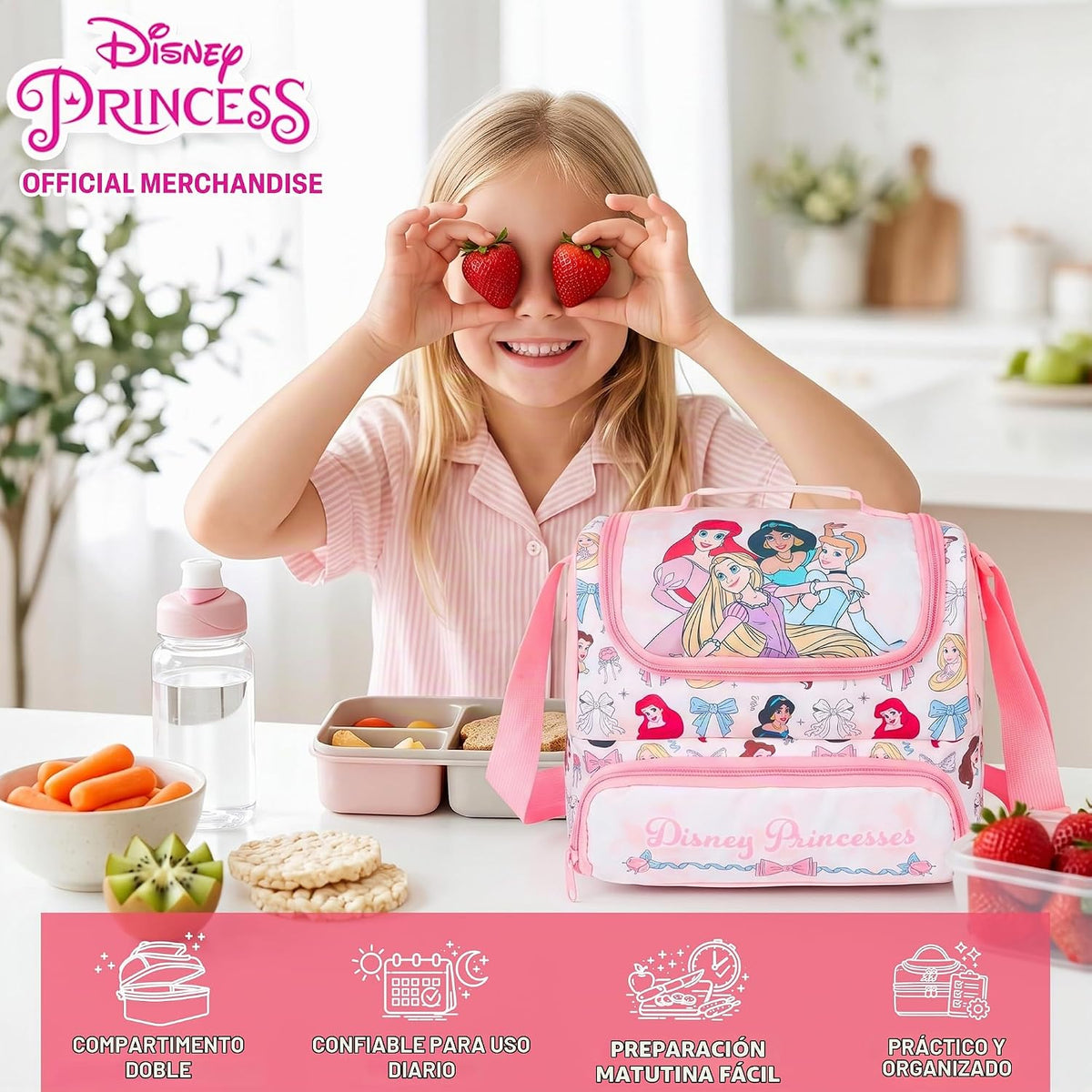 Get Trend Disney Princess Girls Bolsa de almuerzo aislada para la e...
