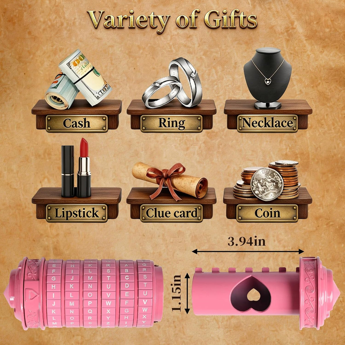 Cryptex Da Vinci Code Cryptex Lock - Cajas de rompecabezas con comp...