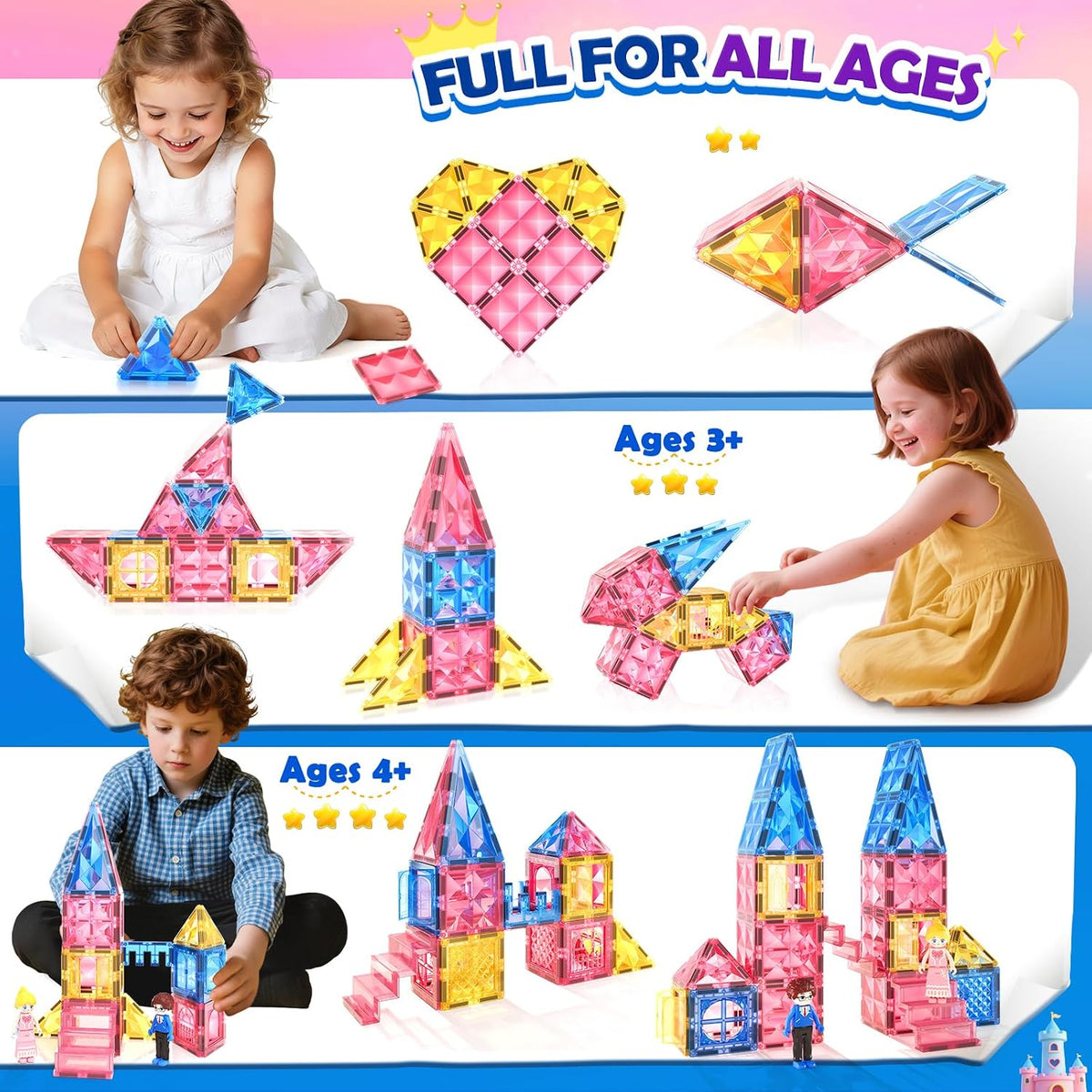 Ladrillos Magnéticos de Diamante para Niños: Bloques de Construcció...